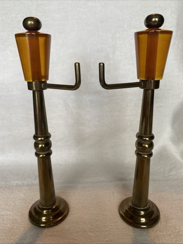Pair vintage solid brass - solid, &