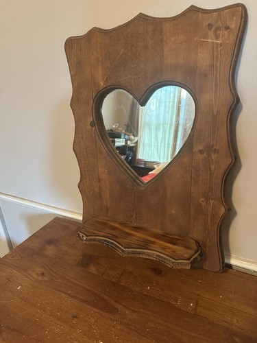 Vintage hardwood heart - hardwood,