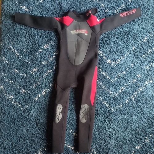 Two bare feet kids - kids, wetsuit