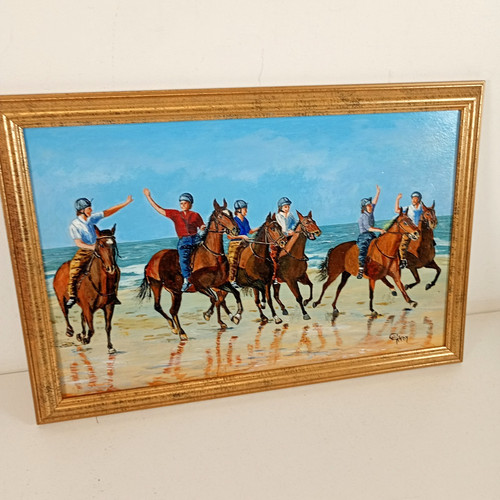Original framed equestrian - original,