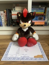 Shadow The Hedgehog Build A Bear - Excellent Condition with Certificate. 