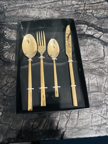 Box gold cutlery set - box,