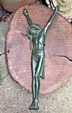 Vintage verdigris bronze jesus - bronze,