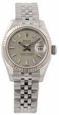 ROLEX Datejust 26 - Gold Fluted Bezel Steel Jubilee 26mm - Silver Dial -  179174