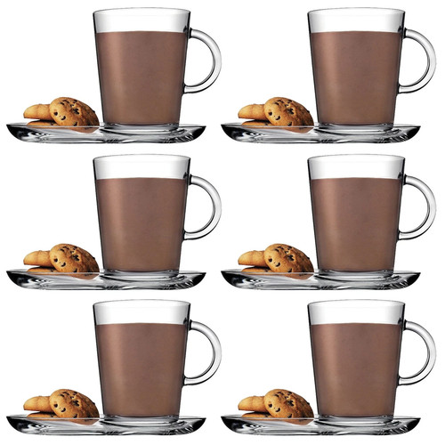 Handled clear glass mug - 2/4/6,
