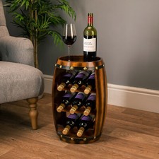 Barrel Wine Rack Wooden Free