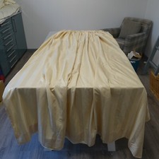 2 pairs pre owned pencil pleat fully lined curtains lightweight silk type fabric