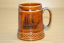 Vintage Collectable Pottery Mug - H.M.S. Victory Ship - Lord Nelson Pottery
