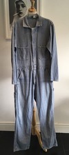 Vintage KEY herringbone Twill Denim Boiler / Jumpsuit / Zip Fastening / Size M