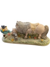 Thelwell Good Manners Figurine 1987 Penelope and Kipper Thelwell's Riding Academ