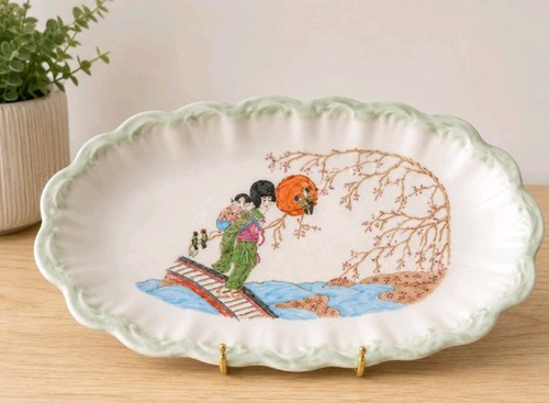 Vintage japanese hand - hand, painted