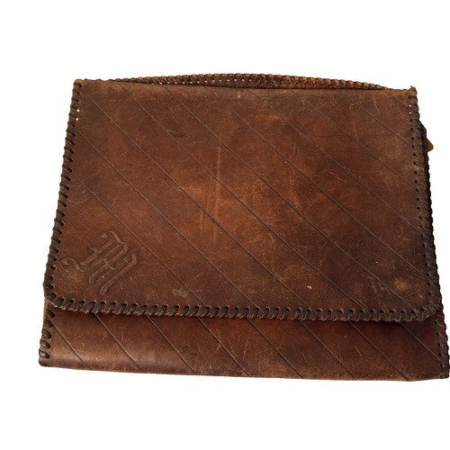 Vintage leather folio - leather,