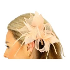 Small Flower Feather Hair Hat Fascinator Headband Clip Wedding Royal Ascot Race
