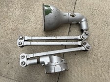 Vintage Industrial Antique Mek Elek Wall Desk Table Lamp Light 3 arm 