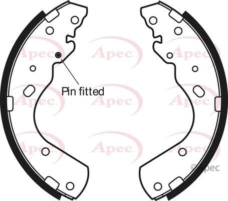 Apec rear brake shoe - apec,