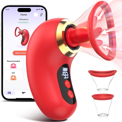 Sucking vibrator oral - sucking, clit