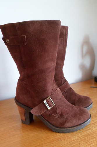Brown suede kickers calf - brown,