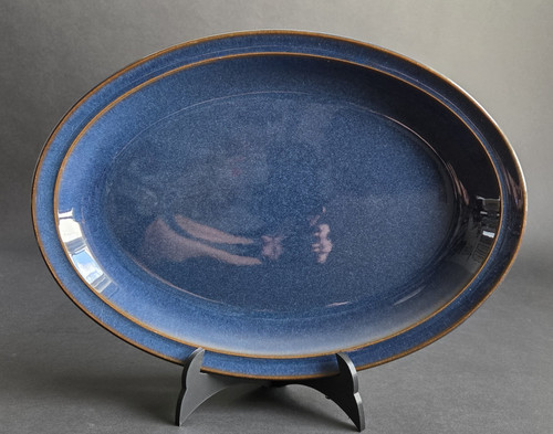Denby boston blue - oval, carving