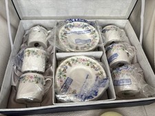 Boxed Aynsley Wild Tudor Bone China Coffee Set. Brand New Never Used.