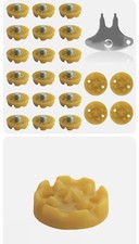 Replacement Summer Cricket Spikes Studs For Firm/Hard Ground With Spanner YELLOW