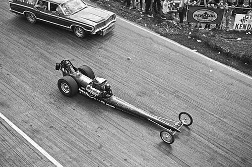 Tom hoovers fuel dragster - aa,