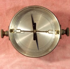 ANTIQUE ELLIOTT BROS BRASS GALVANOMETER TELEGRAPH CABLE TESTER silver dial