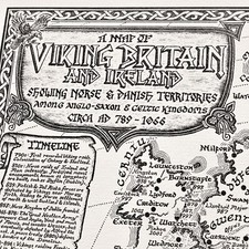 Viking Britain Map - Fine Art by Manuscript Maps