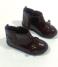 ZARA Baby Girl burgundy Patent Finished Boots  Size 23 Toddler UK  6