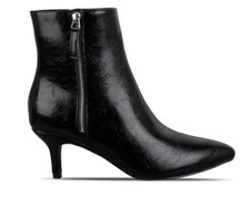 BE YOU KITTEN HEEL BOOTS BLACK FAUX LEATHER SIZE 7 EU 40 RRP £49.99