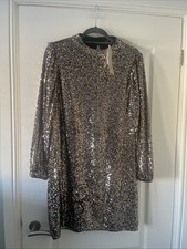 Next Gold Sequin Dress Size 16 Petite New With Tags Christmas.
