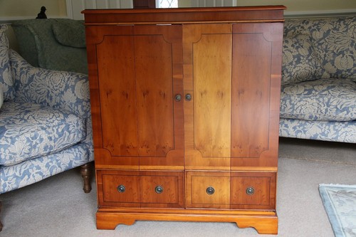 Yew wood cabinet - yew,