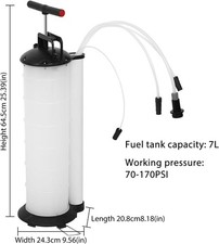 7L Manual Vacuum Oil Fluid Extractor Pump Petrol Fuel Transfer