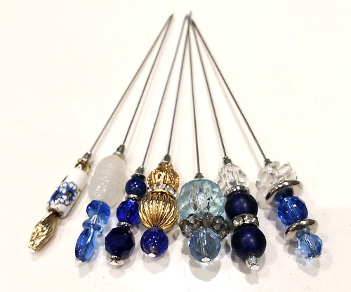 Vintage bead hatpins - 7,