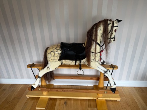 Vintage wooden rocking horse.