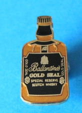Vintage BALLANTINE'S Gold Seal Scotch Whisky Pin Badge. Enamel. Ballantines, VGC