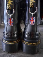 Enamel union jack flag Boot Charms Marten England. Shoe Accessories 