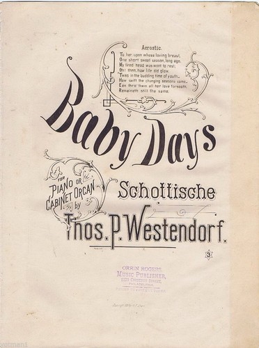 Baby days schottische 1881 - baby,
