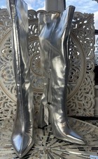 ZARA METALLIC silver HIGH-HEEL