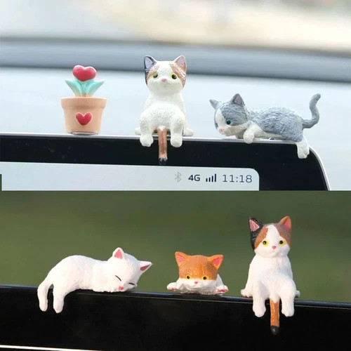Small resin cat - small,