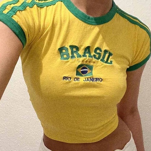 Brazil crop top shirt - brazil,