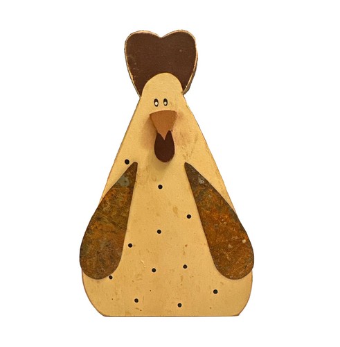Primitive wooden chicken - wooden,