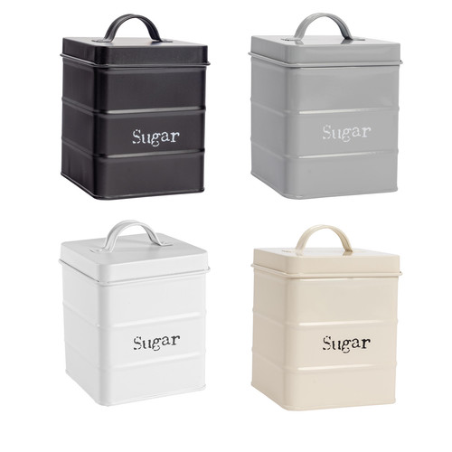 Sugar storage canister metal - sugar,