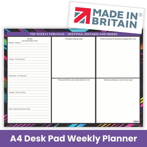 Weekly planner desk pad - a4,