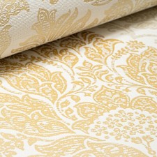Gold White Wallpaper Damask