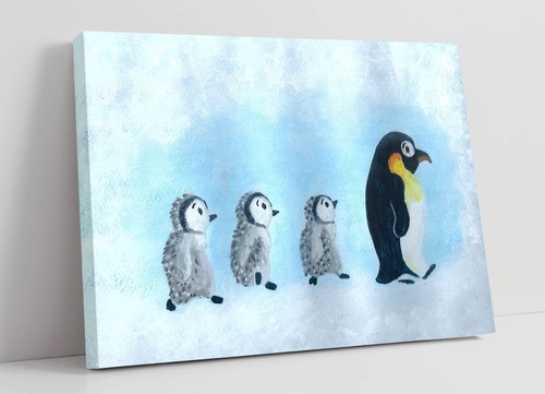 Baby penguins and parent - baby,