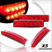 5 x Red 6 LED 24V Side Rear