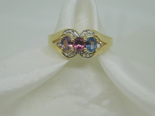 9ct gold multi gemstone - multi,