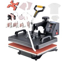 CREWORKS Heat Press Machine, 30x38cm 9 in 1 Swing 
