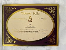 Vintage Alberon Dolls Ella Certificate Of Authenticity