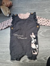 Disney Minnie Mouse dungarees Baby Girls. Newborn. Excellent